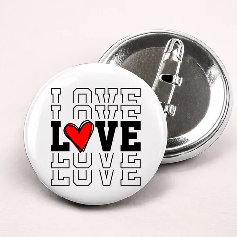 Love - Bedževi – proizvod sa printom