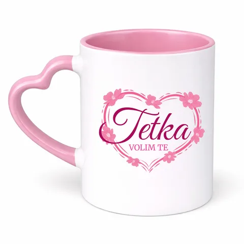 Tetka volim te! - Šolja Srce – proizvod sa printom
