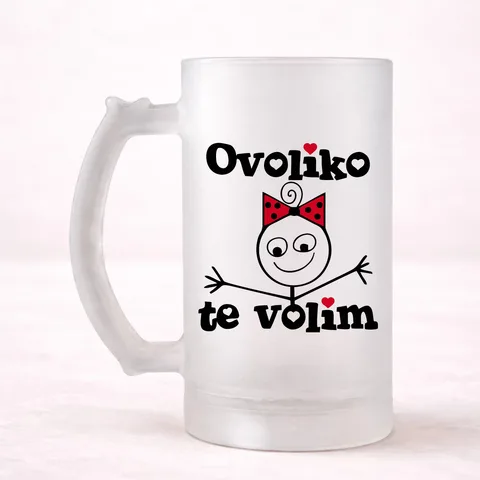 Ovoliko te volim - Ona - Krigla – proizvod sa printom