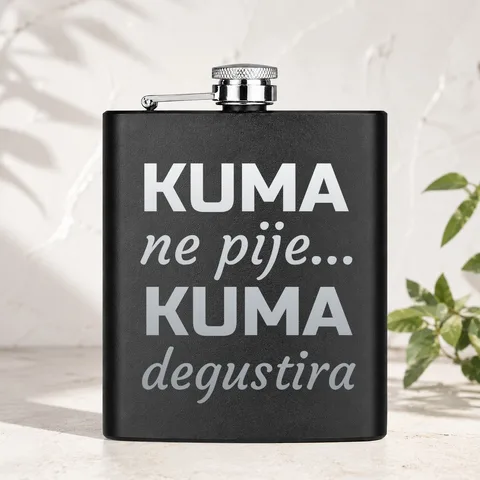 Kuma ne pije, kuma degustira - Pljoska – proizvod sa printom